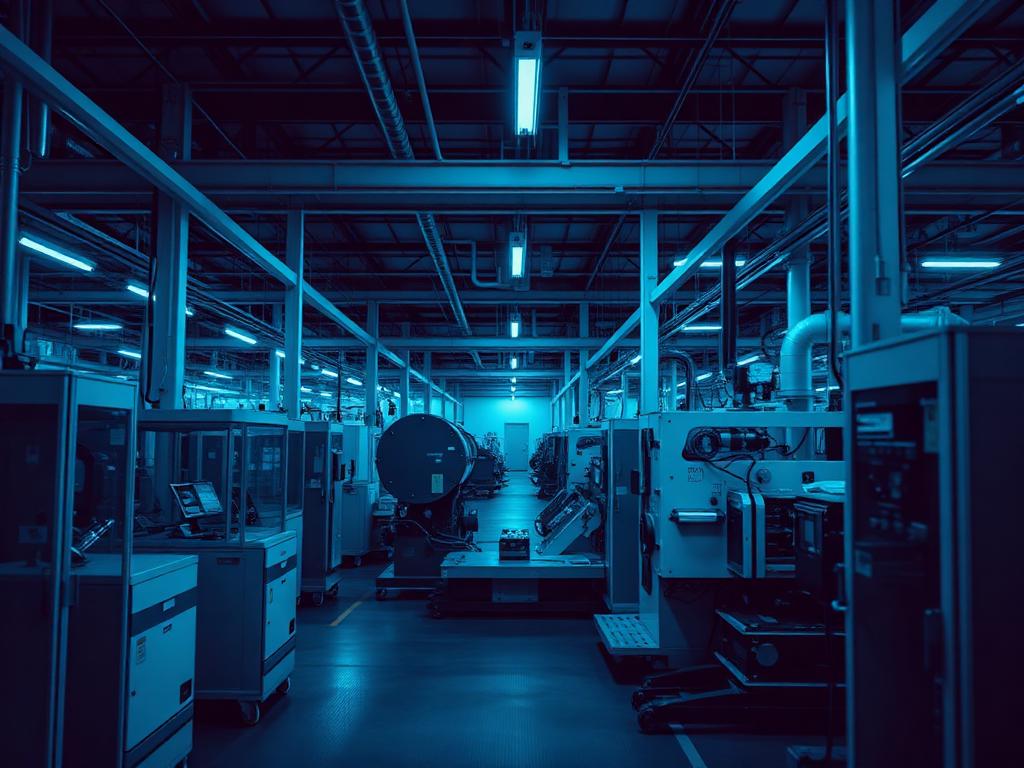 Manufacturing factory floor with machinery