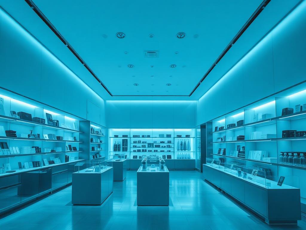 Minimalist modern retail store interior